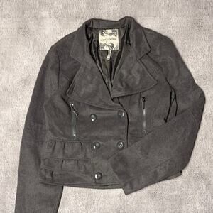 Y2K Body Central Crop Coat Jacket